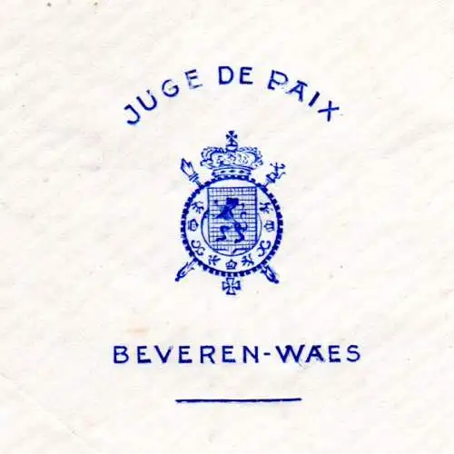 Belgien 1914. Feldpost Brief v. Antwerpen m. Briefstempel Justice De Paix