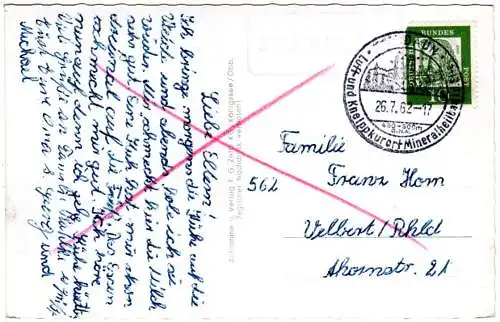 BRD 1962, Landpost Stpl. 5569 TRITTSCHEID auf Karte m. 10 Pf. u. Stpl. Daun.