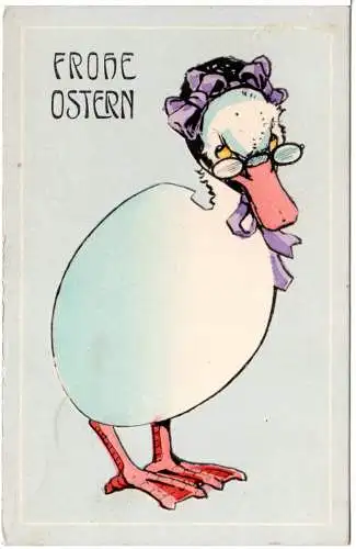 Frohe Ostern, 1912 gebr. Farb-AK