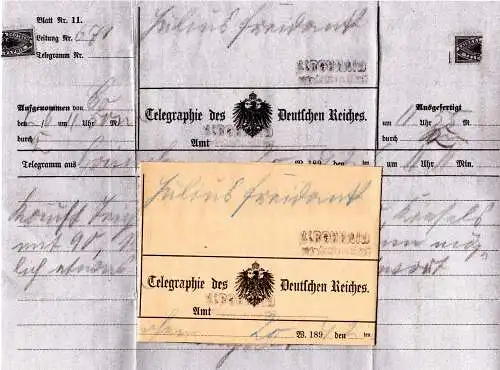 DR 1899, L2 Kirchhain auf komplettem Telegramm