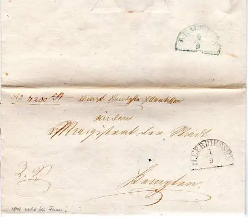 Bayern 1849, HKS ILLERDIESSEN 1/9 auf Brief n. Kempten. Stempel nicht bei Feuser