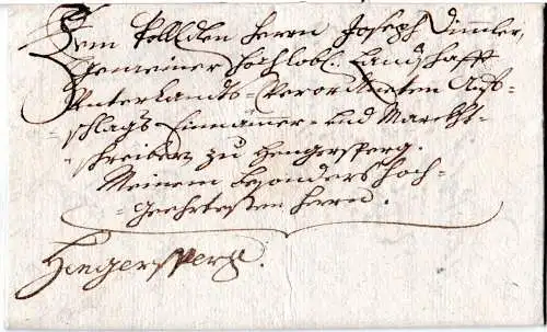 Bayern 1788, sauberer Schnörkelbrief v. Straubing nach Hengersberg