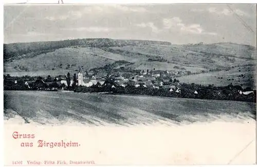 Gruss aus Zirgesheim (Donauwörth), ungebr. sw-AK 