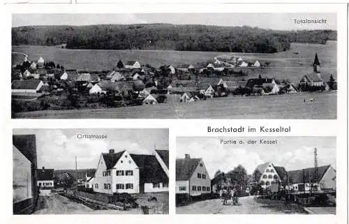 DR 1943, Landpoststpl. BRACHSTADT über Donauwörth auf Mehrbild sw-AK