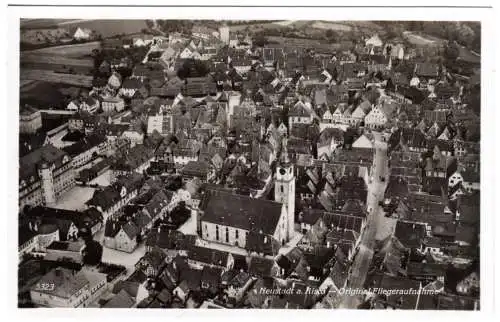 Neustadt a.d. Aisch, Original Fliegeraufnahme Luftbild, ungebr. sw. AK