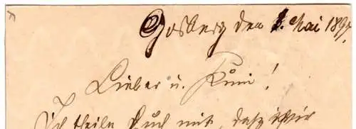 Bayern 1897,  5 Pf. Ganzsache v. Gosberg m. Bahnpost-K1 Ebermannstadt-Forchheim
