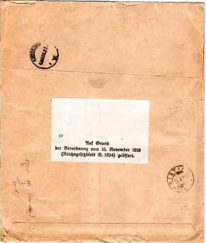 DR 1920, 4 Marken auf R-Brief m. Drehbuch v. Dresden an Schauspieler G.Tolnaes