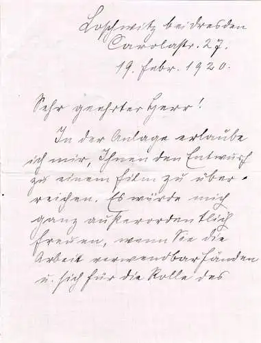 DR 1920, 4 Marken auf R-Brief m. Drehbuch v. Dresden an Schauspieler G.Tolnaes