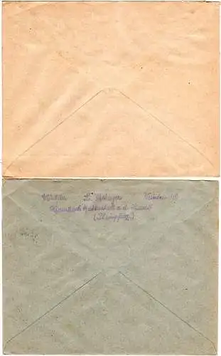 Bayern 1919, 2 Pfalz Reichsbank Briefe v. Frankenthal u. Neustadt/Haardt
