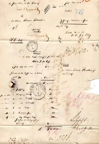 Preussen 1858, Schlesien-R2 Schwientochlowitz klar auf Franko Brief n. Beuthen