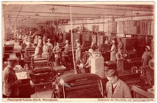Wandsbek, Reichardt Kakao Werke, 1923 gebr. sw-AK