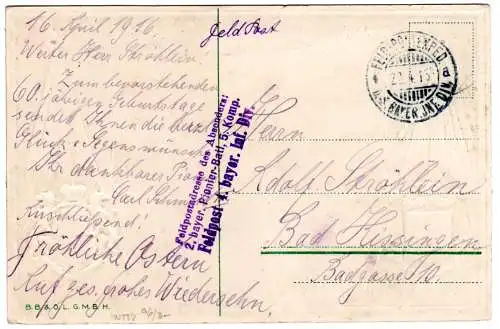 Unsere tapferen Pioniere beim Brückenbau, 1915 gebr. Wappen Präge-AK 