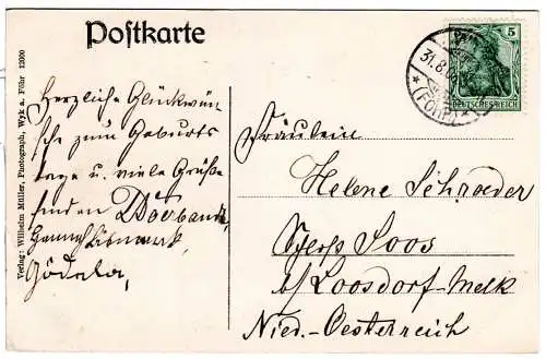 Kolonie Südstrand Föhr, Villa Otto u. Alice Nordsee-Sanatorium, 1908 gebr. sw-AK