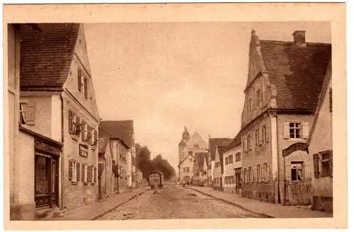 Donauwörth, Berger Vorstadt m. Kronen Brauerei, ungebr. sw-AK