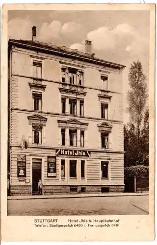 Stuttgart, Hotel Jhle b. Hauptbahnhof, ungebr. sw-AK