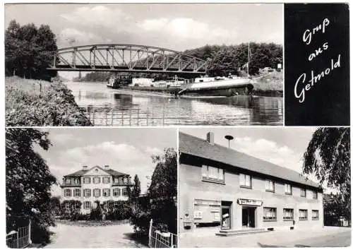 Gruss aus Getmold m. Gasthaus Zur Post, 1974 gebr. sw-AK
