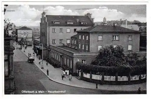 Offenbach am Main, Bahnhof, 1943 gebr. sw-AK