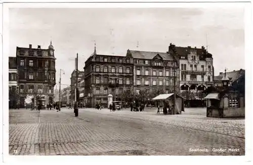 Saarlouis, Großer Markt, 1936 gebr. sw-AK