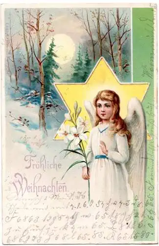 Bayern 1902, Posthilfstelle Wörnsmühle Taxe Miesbach auf Weihnachten-AK