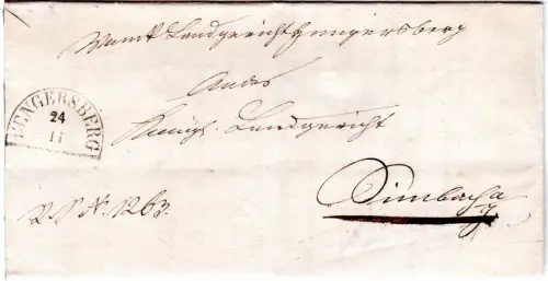 Bayern 1860, HKS Hengersberg auf sauberm Brief n. Simbach a/I.