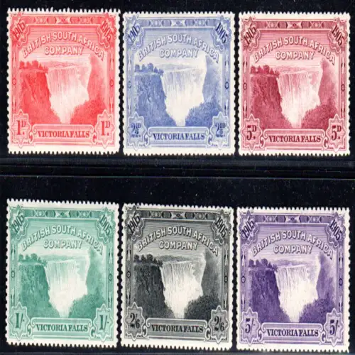 Rhodesien / Brit. South Africa Comp.76-81, Victoria Wasserfälle kpl. ungebraucht
