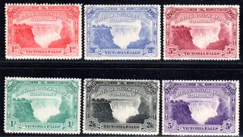 Rhodesien / Brit. South Africa Comp.76-81, Victoria Wasserfälle kpl. ungebraucht