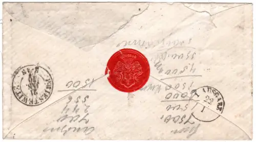 Sachsen 1870. 3x1 Gr. auf Einschreiben Brief m. nachverw. Sachsen-R2 Dresden II