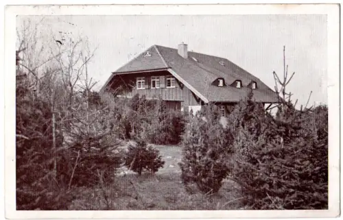 DR 1931, Landpost Stpl. SCHLAT Göppingen Land auf Wasserberghaus sw-AK m. 8 Pf. 