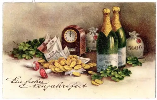 DR 1937, Landpost Stpl. WIESA über Kamenz (Sachsen) auf Neujahrs-AK m. 3 Pf. 