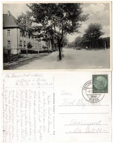 Zelthain Lager, 1939 m. 6 Pf. gebr. sw-AK