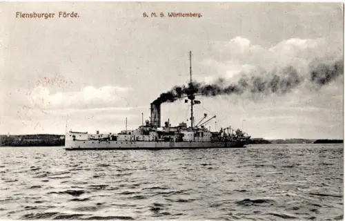 DR 1915, roter Stpl. Flensburg 1 Porto auf nicht anerkannter FP-Ortskarte