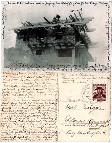 Österreich, Hirschegg, 1936 gebr. Kleinwalsertal sw-AK