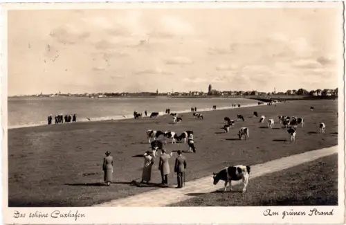 DR 1940, Landpost Stpl. MUNSTERHEIDE LAGER SÜD über Wesermünde auf AK m. 6 Pf. 