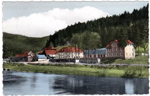 BRD 1960, Landpost Stpl. 13a STEFLING über Regensburg auf Farb-AK m. 10 Pf. 