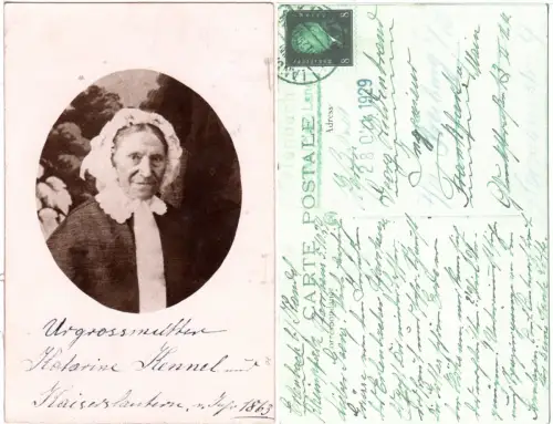 DR 1929, Landpost Stpl. ERLENBACH Landau (Pfalz) Land auf AK m. 8 Pf. 