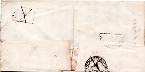 Bayern 1871, HKS Kleinwallstadt m. hds. Datum auf Dienstbrief n. Wasserlos