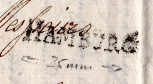 Hamburg 1792, L1 Hamburg (Feuser 1349-1) klar auf kl. Porto Brief n. Frankreich