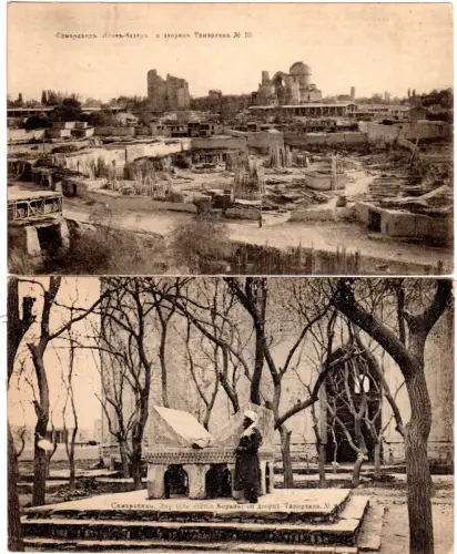 Usbekistan, Samarkand, 2 alte ungebr. sw-AK