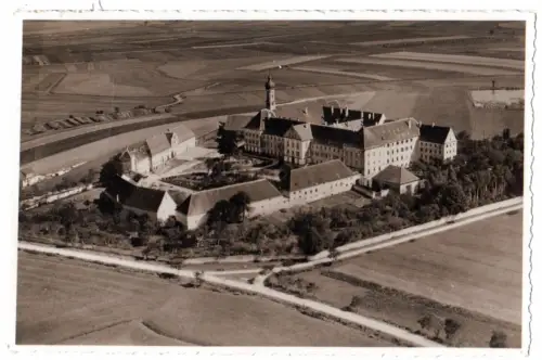 DR 1936, Landpost Stpl. KLOSTER MÖDINGEN über DIllingen auf sw-AK m. 6 Pf. 