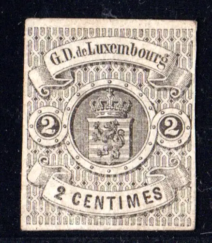 Luxemburg Nr. 4, ungebr. 2 C. in 2. Wahl (rücks. dünne Stelle, ohne Gummi)