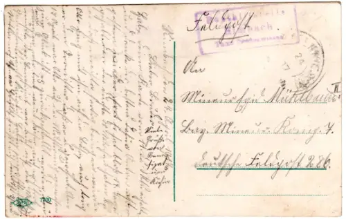 Bayern 1917, Posthilfstelle Rimbach Taxe Grafenwiesau auf Feldpost Karte