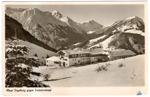 Oberjoch, Haus Ingeburg gg. Entschenkopf, 1951 gebr. sw-AK