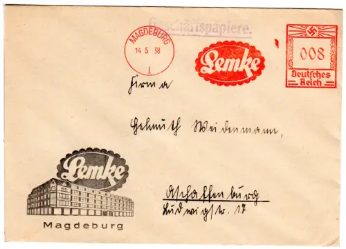DR 1938, 8 Pf. AFS Lemke auf Firmenbrief v. Magdeburg