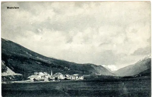 Schweiz, Madulain, 1915 m. Feldpost gebr. Graubünden sw-AK