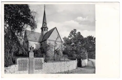 Klein-Karben, St. Michaelis-Kirche, 1950 gebr. sw-AK