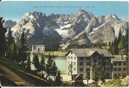 Italien, Veneto, Hotel Lago di Misurina, ungebr. Farb-AK. #1851