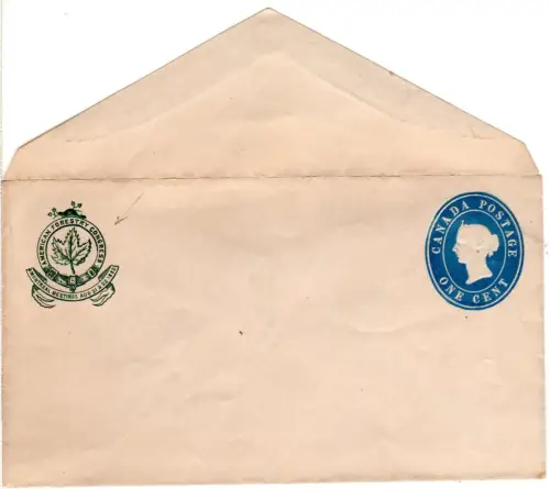 Kanada, ungebr. 1 C. Ganzsachenumschlag m. American Forestry Congress Zudruck