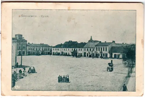 Polen, Skierniewice Rynek, mit FP gebr. sw-AK