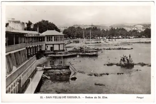 Spanien, San Feliu De Guixols, Banos de St. Elm, ca. 1934 gebr. sw-AK