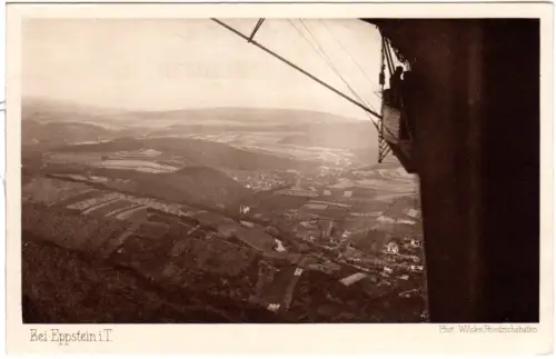 Eppstein i.T., Blick v. Zeppelin, ungebr. Luftaufnahme sw-AK